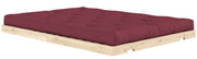 Schlafsofa FLIP Sofa Bett Kiefer massiv unbehandelt Polster Bordeaux Klappcouch von Karup