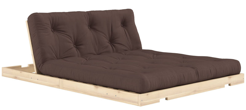Schlafsofa FLIP Sofa Bett Kiefer massiv unbehandelt Polster Braun Klappcouch von Karup