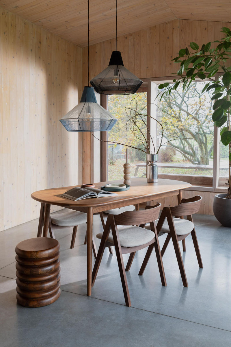 Esstisch TWIST OVAL von ZUIVER 180 x 90 ausziehbar Walnuss furniert