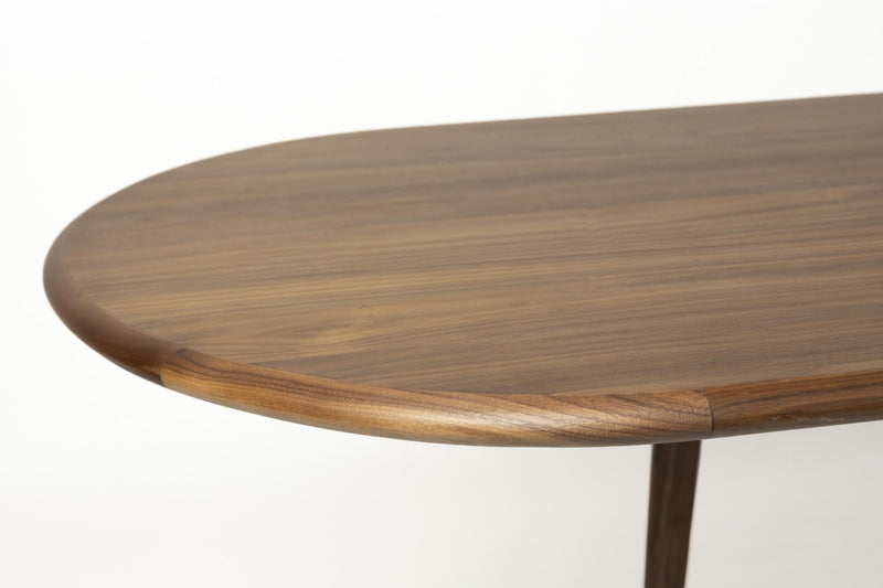 Esstisch TWIST OVAL von ZUIVER 180 x 90 ausziehbar Walnuss furniert