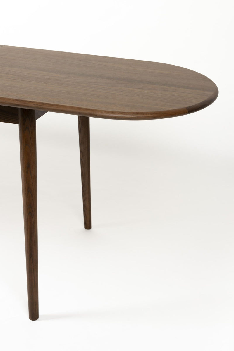 Esstisch TWIST OVAL von ZUIVER 180 x 90 ausziehbar Walnuss furniert
