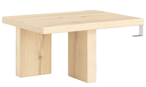 Nachttisch JAPAN Bed Side Table aus Kiefer massiv mit rechteckiger Platte und zwei Blockfüßen.
