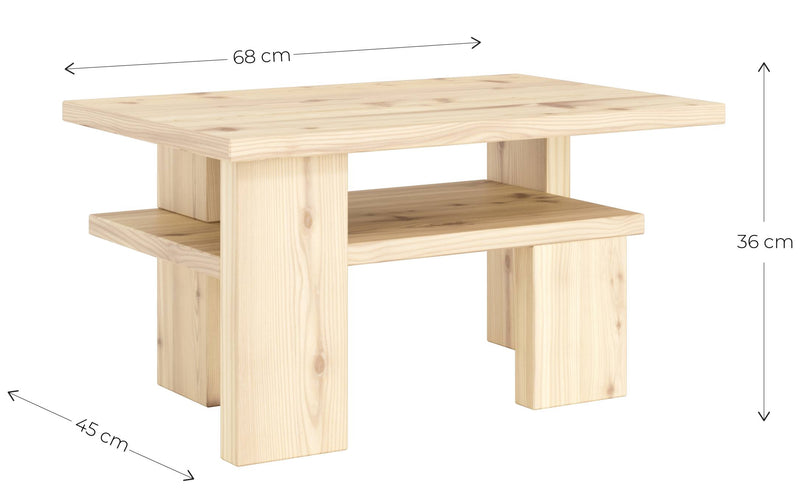 Couchtisch JAPAN Coffee Table Wohnzimmertisch Kiefer massiv von Karup