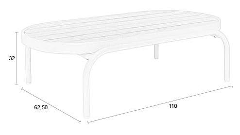 Outdoor Couchtisch VISTA oval von Zuiver