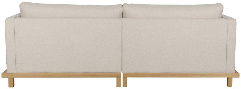 BLOSSOM 3-Sitzer Sofa von ZUIVER Stoff Sand Gestell Eiche hell
