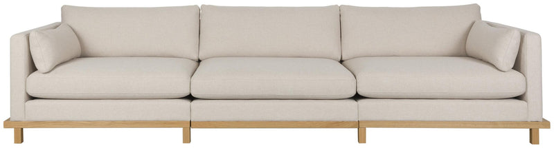 BLOSSOM 4,5-Sitzer Sofa von ZUIVER Stoff Sand Gestell Eiche hell