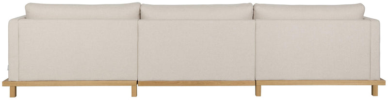 BLOSSOM 4,5-Sitzer Sofa von ZUIVER Stoff Sand Gestell Eiche hell