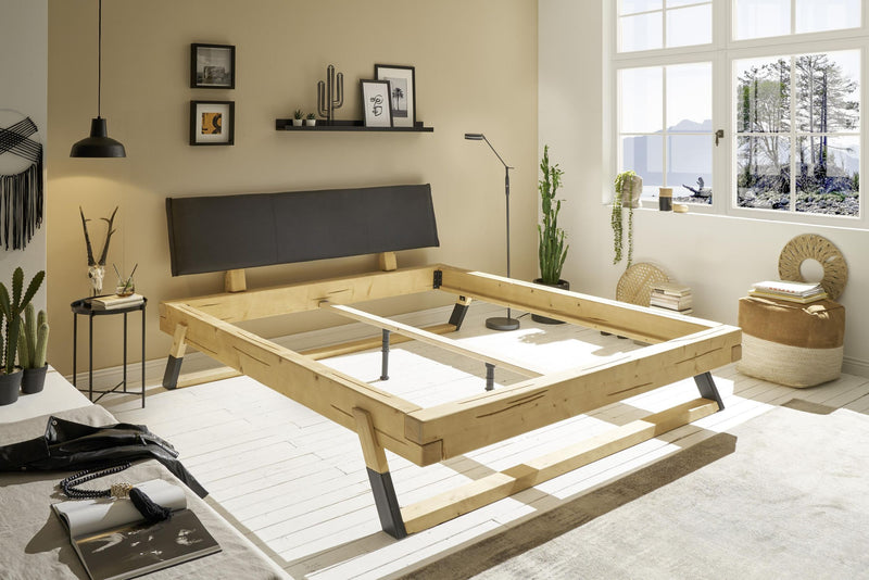 Balkenbett Doppelbett LOBIA Massivholzbett Fichte geölt 180 x 200