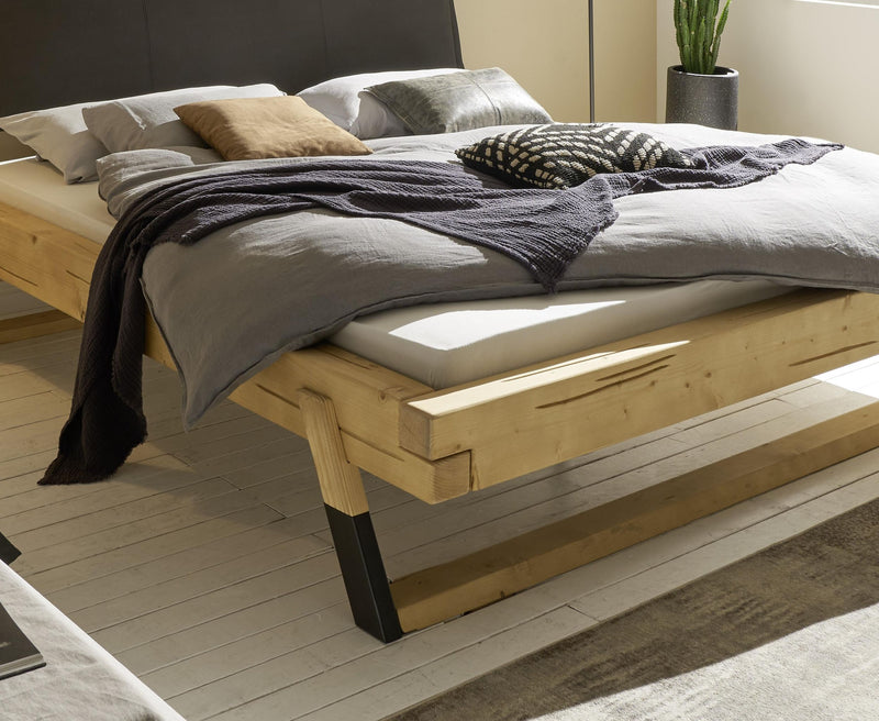 Balkenbett Doppelbett LOBIA Massivholzbett Fichte geölt 180 x 200