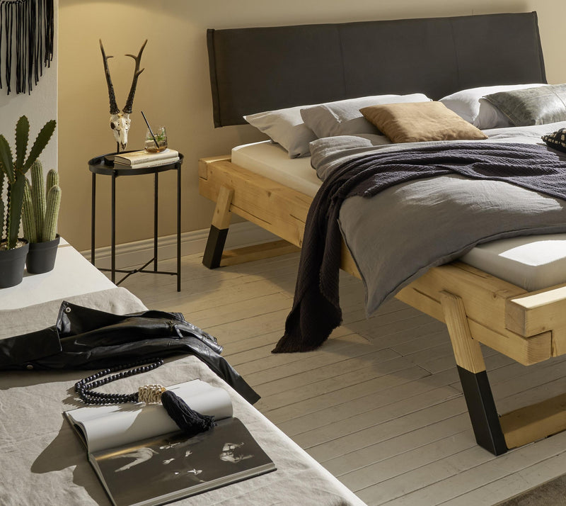 Balkenbett Doppelbett LOBIA Massivholzbett Fichte geölt 180 x 200