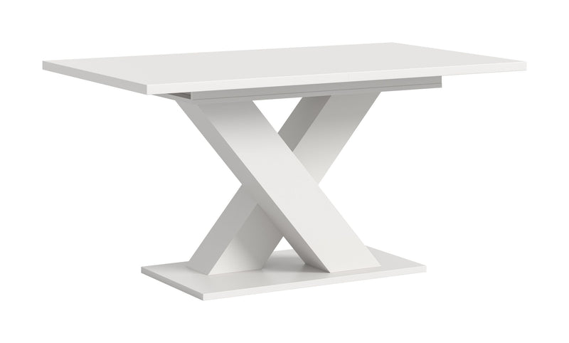 Esstisch ausziehbar Weiß X-Fußgestell 150-190 cm