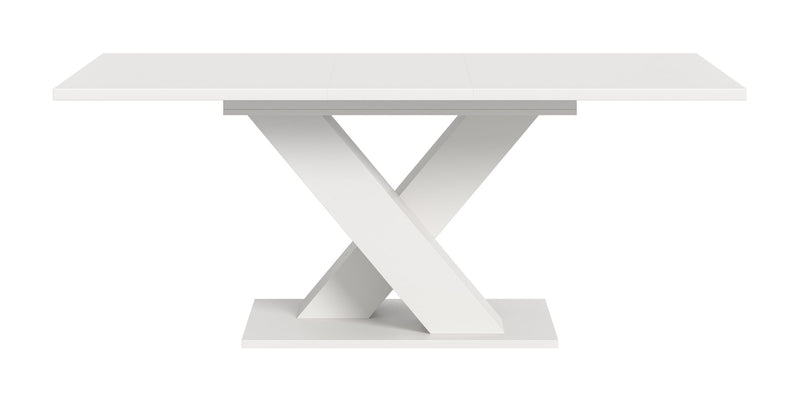 Esstisch ausziehbar Weiß X-Fußgestell 150-190 cm