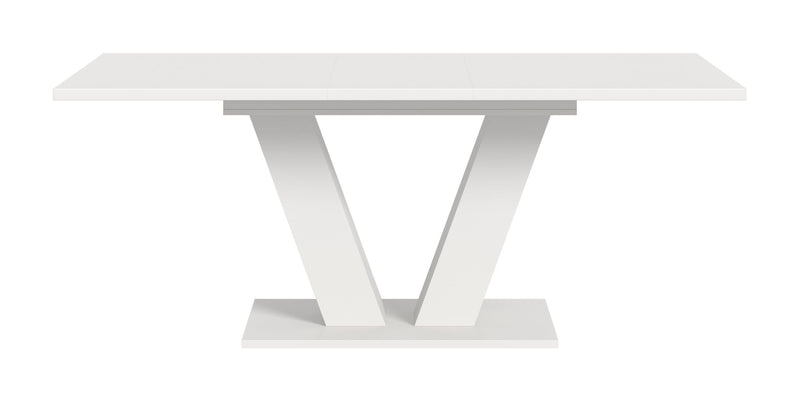 Esstisch Motion ausziehbar Weiß Nachbildung V-Fußgestell 150-190cm