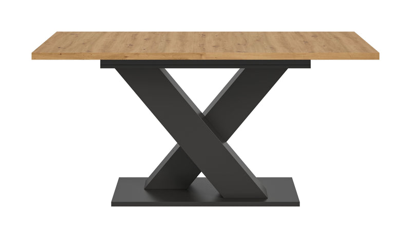 Esstisch ausziehbar Artisan Grau X-Fußgestell 150-190x76x90 cm