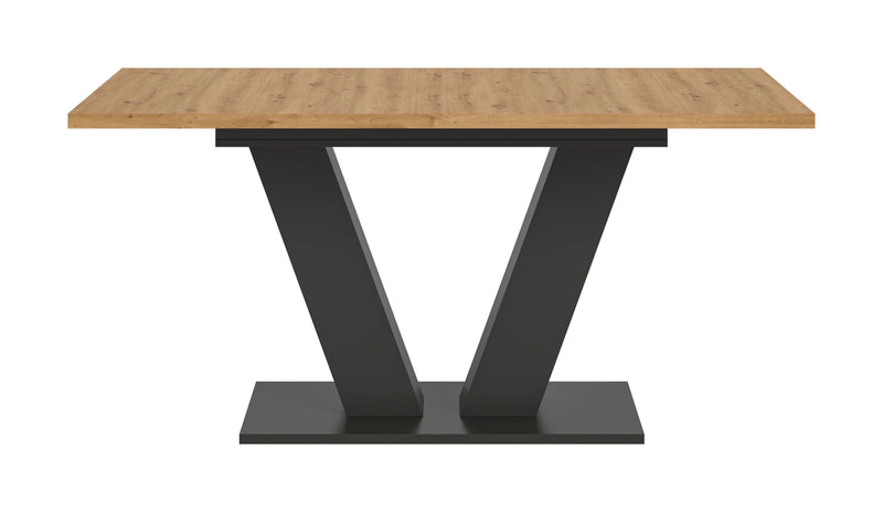 Ausziehbarer Esstisch Artisan Grau V-Fußgestell 150-190 cm