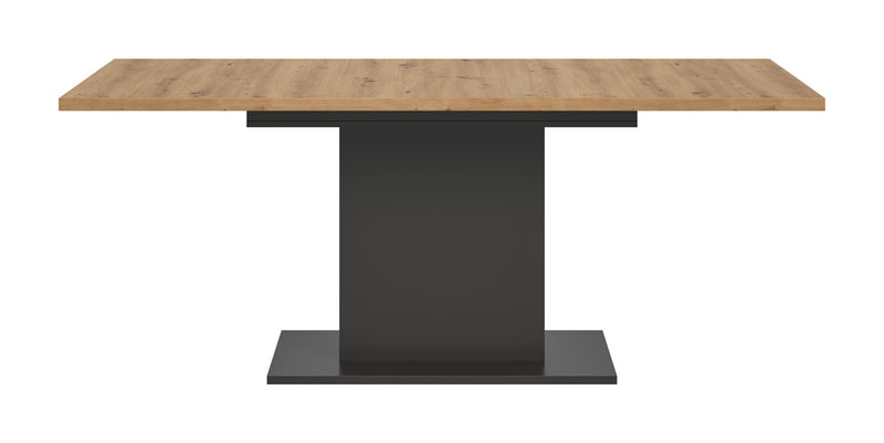 Esstisch ausziehbar Artisan Grau, 150-190 cm, Säulenfuß, FSC-zertifiziert