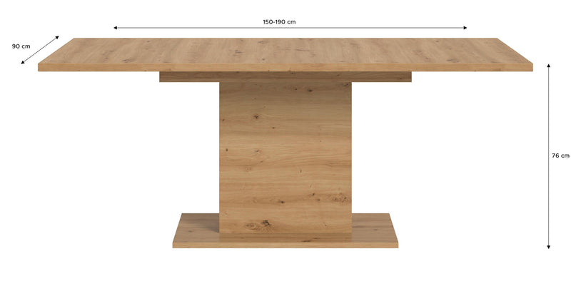 Esstisch ausziehbar Artisan Nachbildung 150-190x76x90 cm