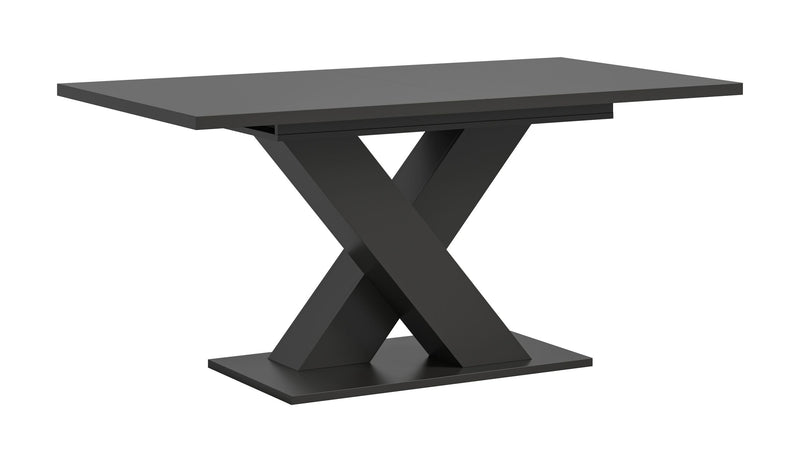 Esstisch Motion Grau, ausziehbar, X-Fußgestell, 150-190 cm
