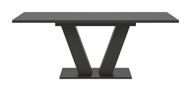 Esstisch Motion ausziehbar Grau Nachbildung V-Fußgestell 150-190cm