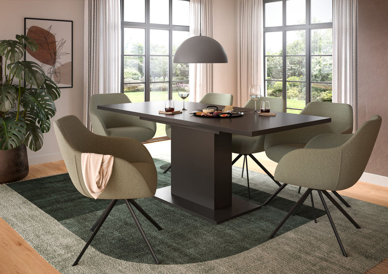 Esstisch ausziehbar Grau Nachbildung 150-190x76x90 cm elegant