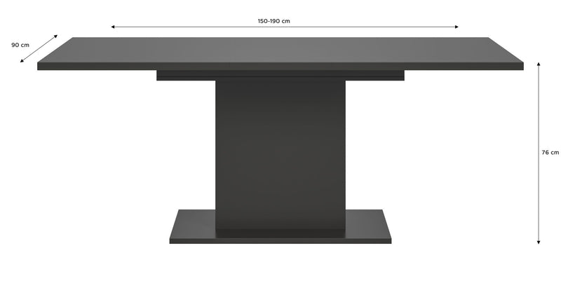 Esstisch ausziehbar Grau Nachbildung 150-190x76x90 cm elegant