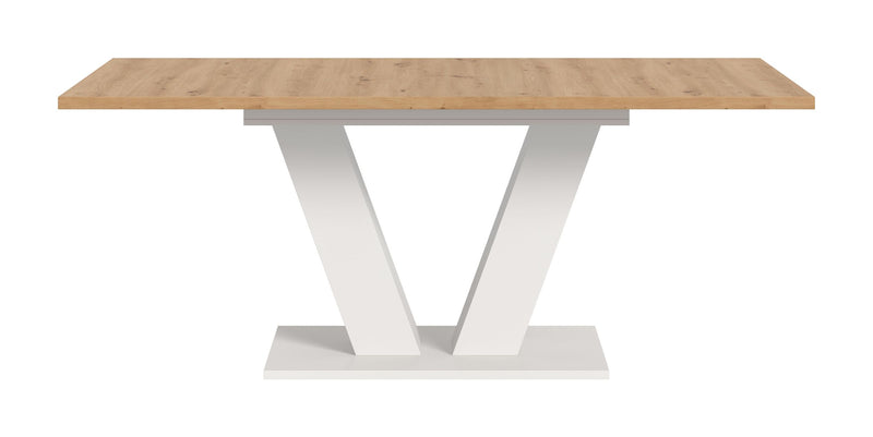 Esstisch ausziehbar Artisan/Weiß 150-190x76x90 cm V-Fußgestell