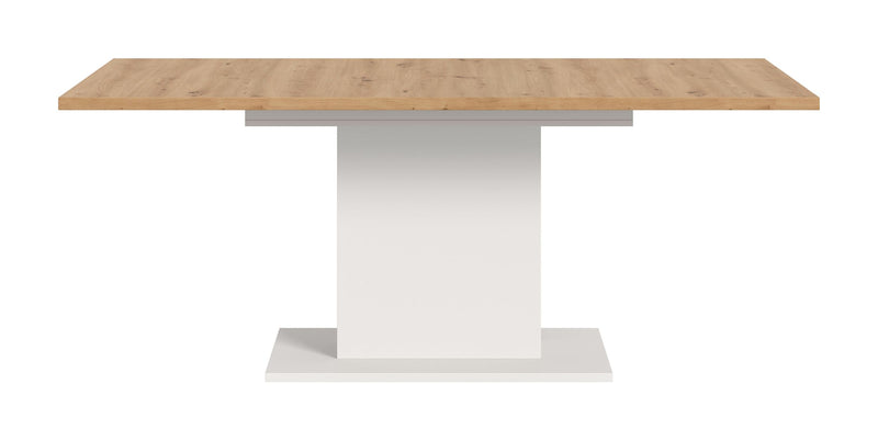 Esstisch ausziehbar Artisan/Weiß, modernes Design, 150-190 cm