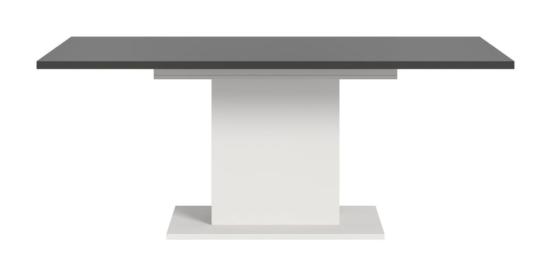 Esstisch Motion ausziehbar, Weiß/Grau, V-Fuß, 150-190 cm