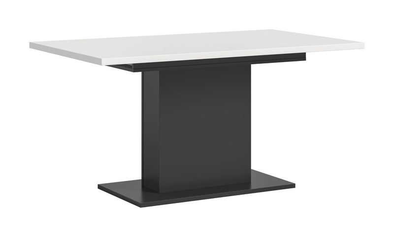 Esstisch Motion ausziehbar, Weiß/Grau, 150-190x76x90 cm