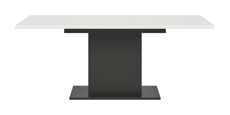 Esstisch Motion ausziehbar, Weiß/Grau, 150-190x76x90 cm