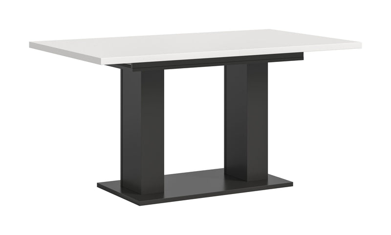 Esstisch Motion ausziehbar, Weiß/Grau, 150-190 cm, modernes Design