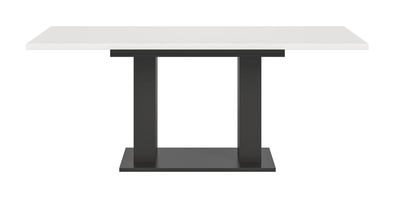 Esstisch Motion ausziehbar, Weiß/Grau, 150-190 cm, modernes Design