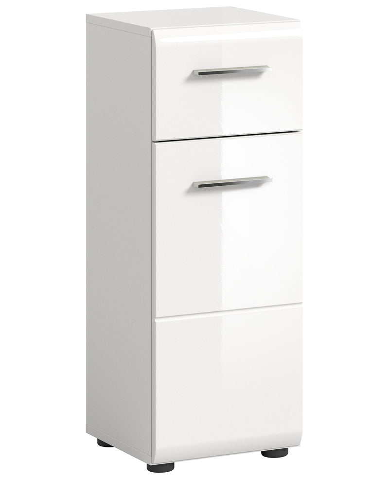 Standschrank Weiß Hochglanz 30x80x30 cm FSC-zertifiziertes Holz