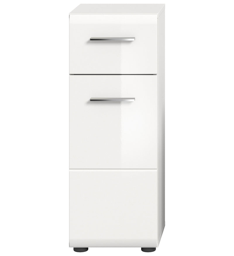 Standschrank Weiß Hochglanz 30x80x30 cm FSC-zertifiziertes Holz
