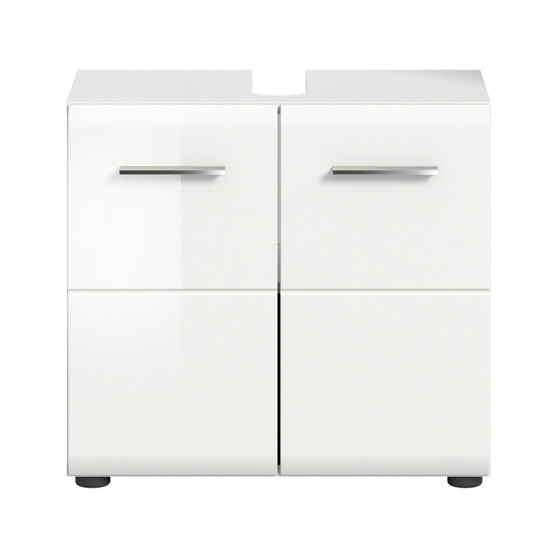Waschbeckenunterschrank Weiß Hochglanz, 60x54x32 cm, FSC-zertifiziert