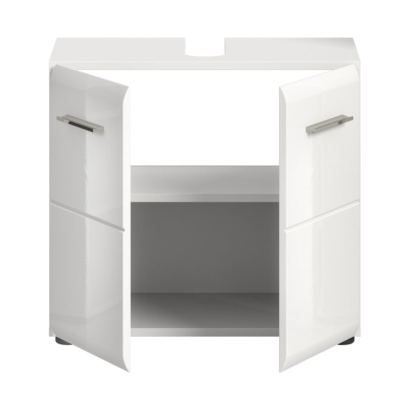 Waschbeckenunterschrank Weiß Hochglanz, 60x54x32 cm, FSC-zertifiziert