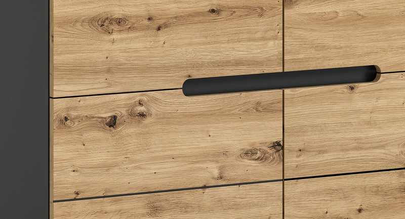 Kommode Canu Basaltgrau Artisan-Stil FSC-zertifiziert 100x81x40 cm