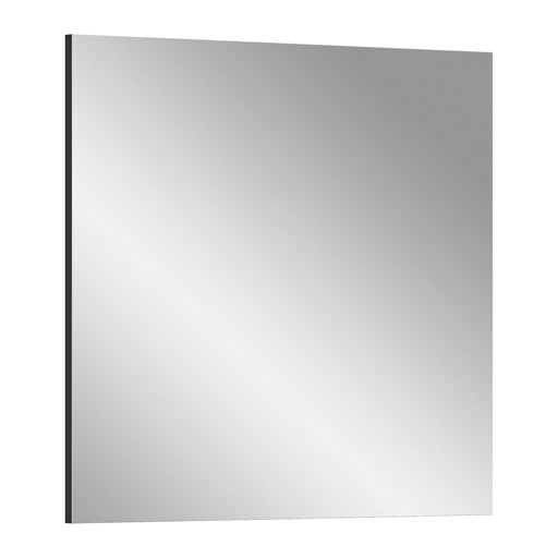 Garderobenspiegel Canu Basaltgrau 80x73 cm mit spiegelnder Glasfläche und dunklem Rahmen in Gesamtansicht.