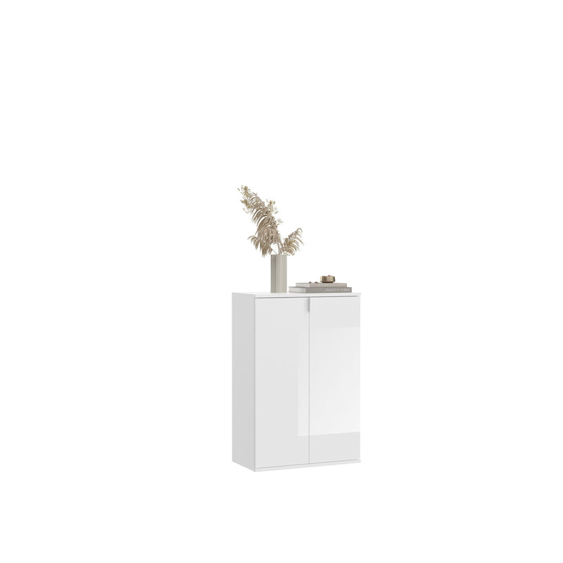 Garderobenkombination Weiß Hochglanz, 91x99x34 cm, modern, elegant