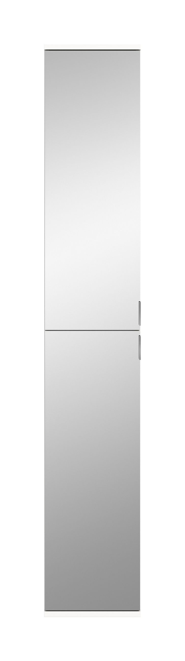 Spiegelschrank Weiß Nachbildung, Spiegelglas, 193x30x34 cm