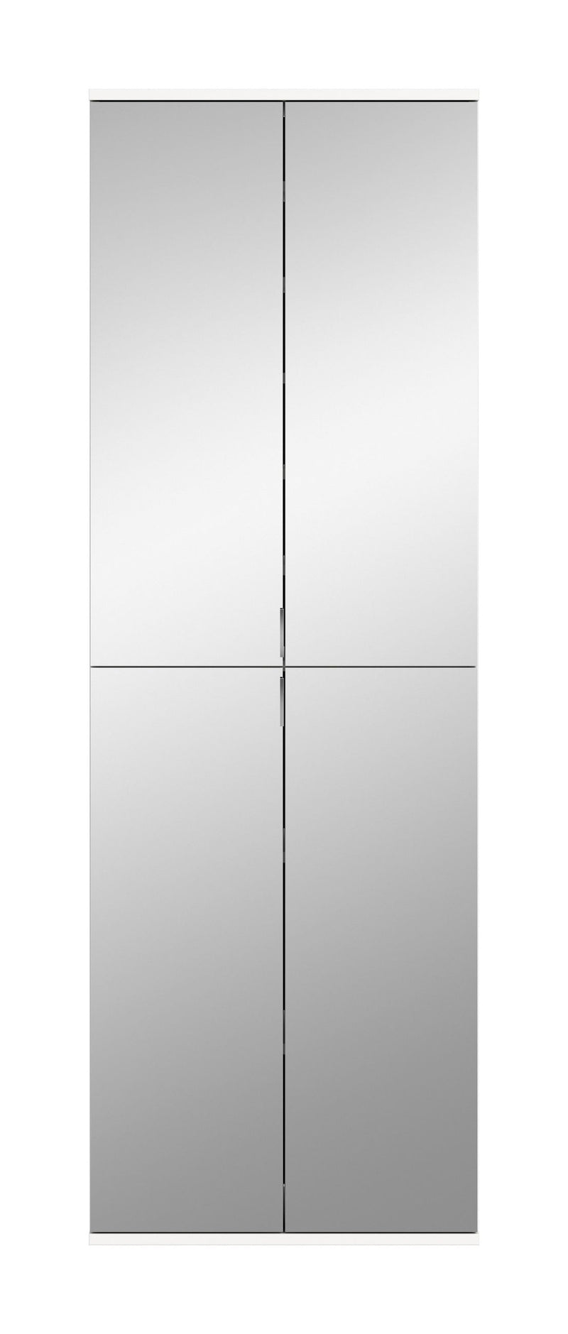 Spiegelschrank weiß, Spiegelglas, 61x193x34 cm, melaminbeschichtet
