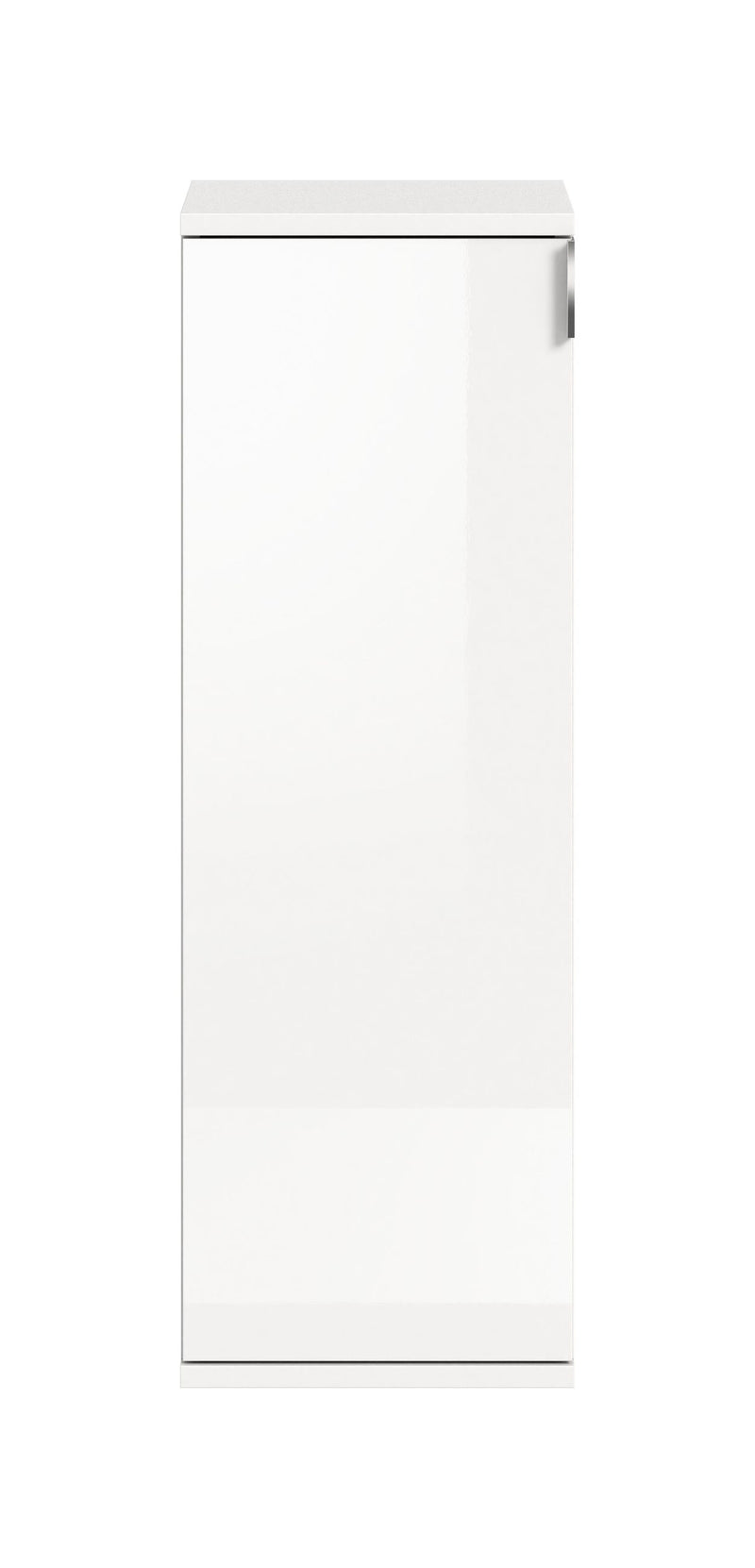 Kommode Weiß Hochglanz, 30x99x34 cm, Spanplatte, Offene Fächer