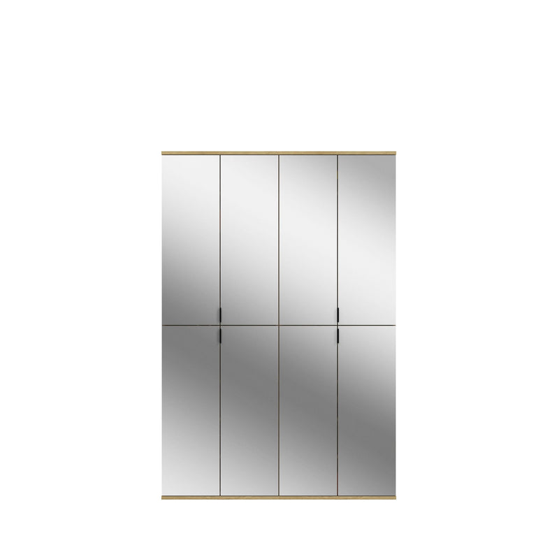 Garderobenschrank Artisan Eiche Spiegelglas 122x193x34 cm