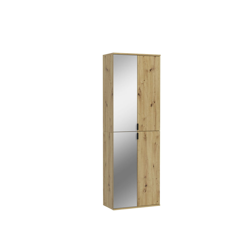 Garderobenschrank Artisan Eiche mit Spiegel, 60x193x34 cm