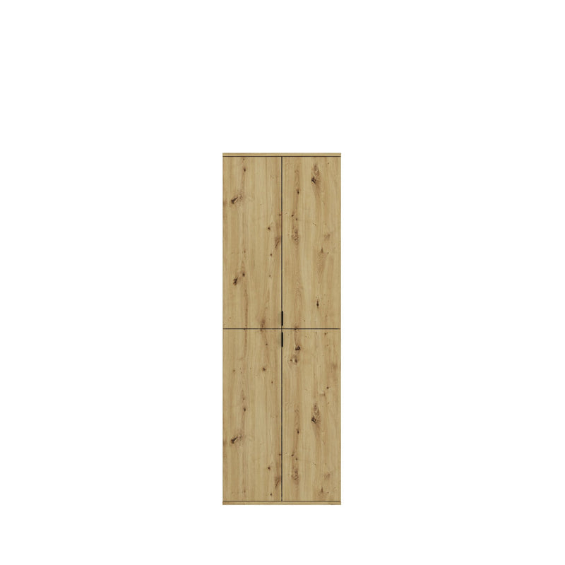 Garderobenkombination Artisan Eiche, Schwarz, 213x193x34 cm, Spiegelschrank