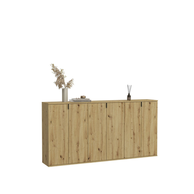 Dielenkommode Artisan Eiche, 183x99x34 cm, mit Metallakzenten