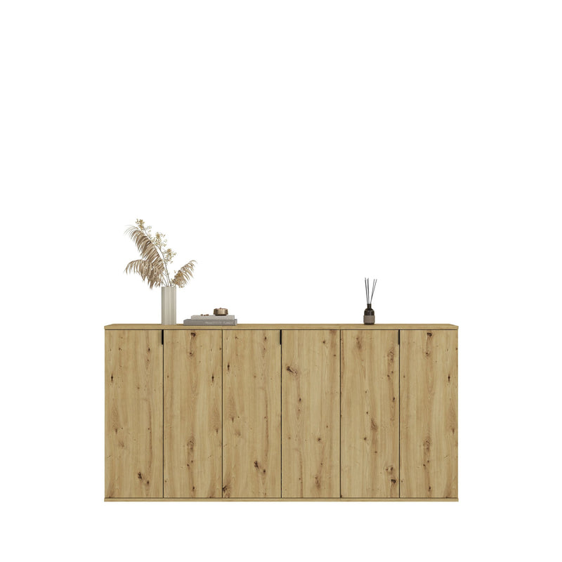 Dielenkommode Artisan Eiche, 183x99x34 cm, mit Metallakzenten