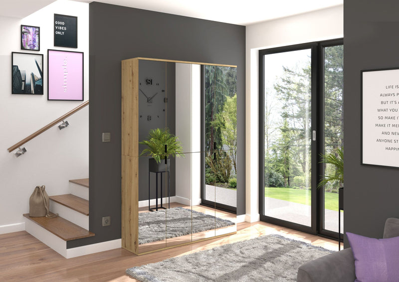Spiegelschrank Artisan Eiche Nachbildung, Spiegelglas, 61x193x34 cm