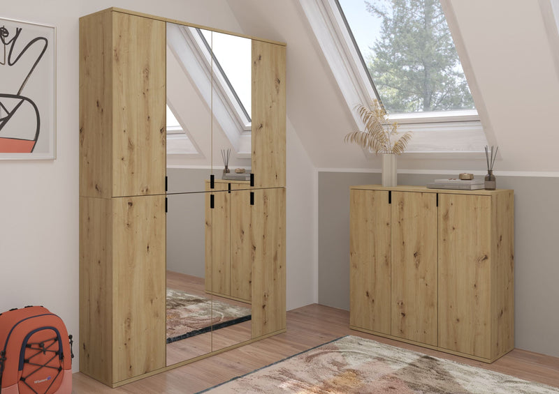 Kommode Artisan Eiche Nachbildung, 30x99x34 cm, modernes Design