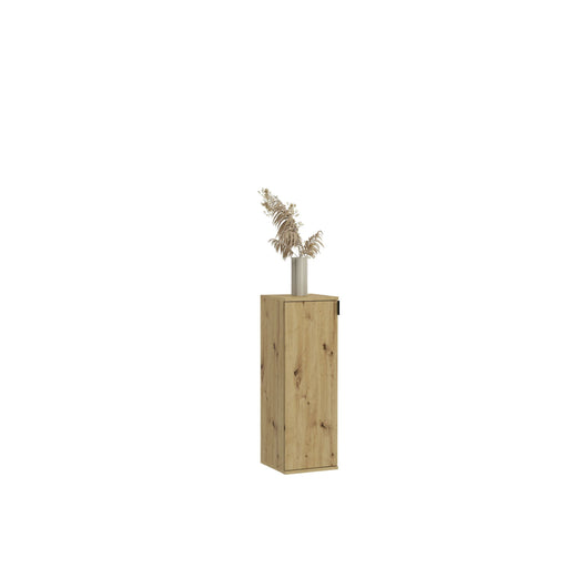 Kommode Artisan Eiche Nachbildung in Gesamtansicht mit aufgestellter Vase und Trockenblumen auf der Oberseite.